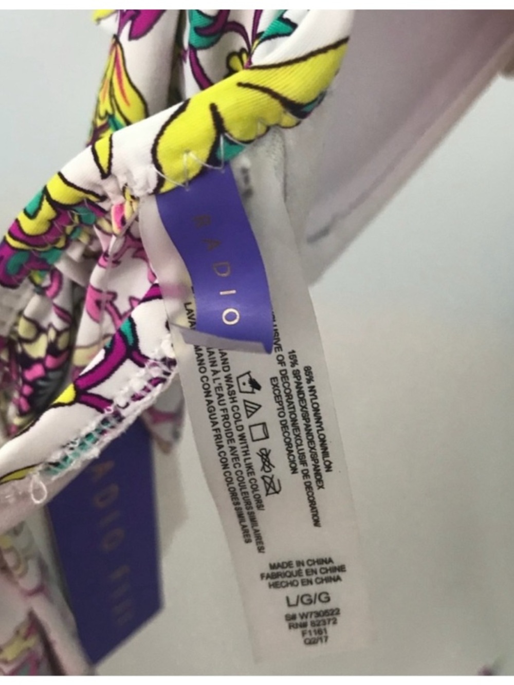 Floral Ruffled Off-Shoulder Bikini in Multi-Color - Picture 4 of 4